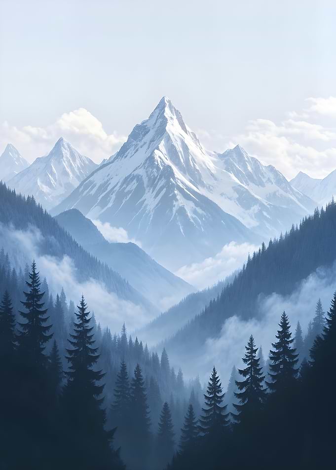 Misty Mountain Landscape