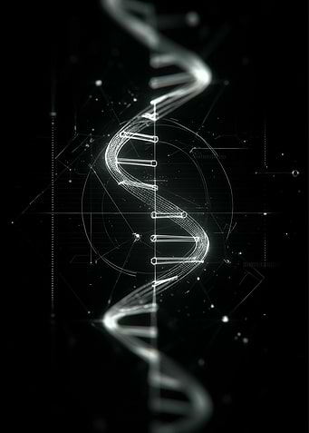 DNA Helix Abstract Digital Art