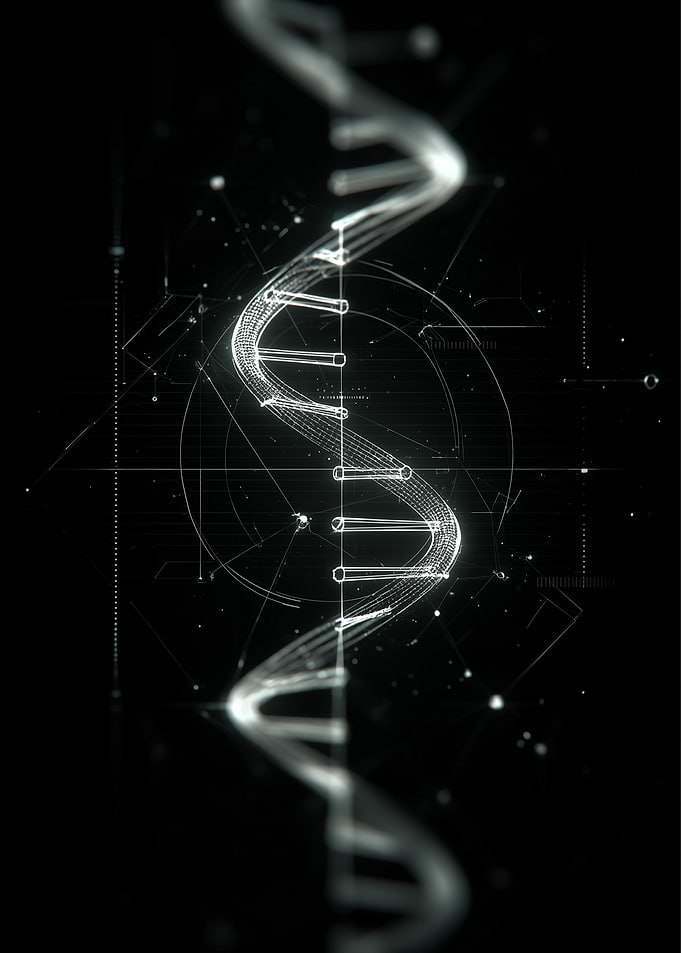 DNA Helix Abstract Digital Art