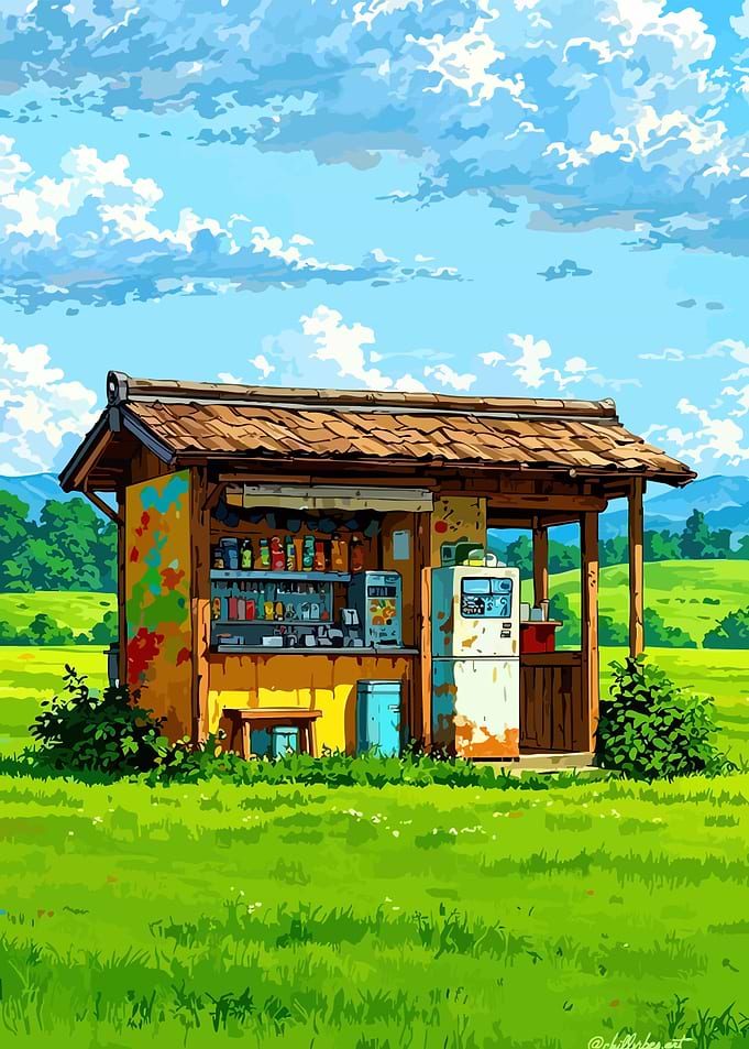 Rural Shop in Anime Style