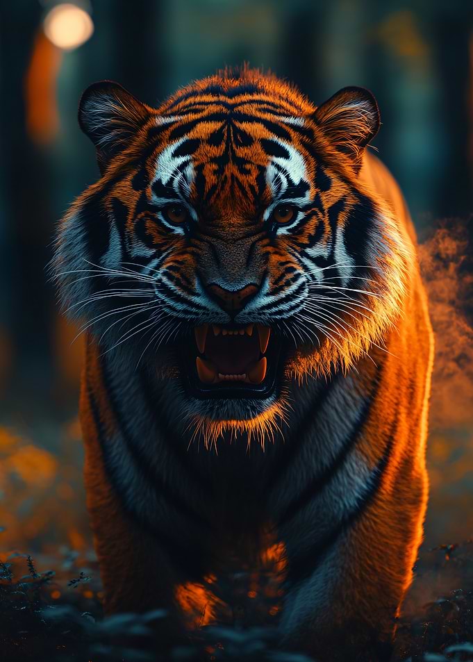 Roaring Tiger Portrait