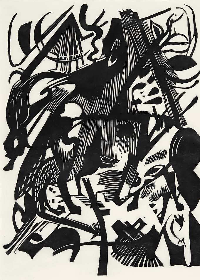 Franz Marc - Birth of the Wolves ['Die Wölfe (Balkankrieg)']