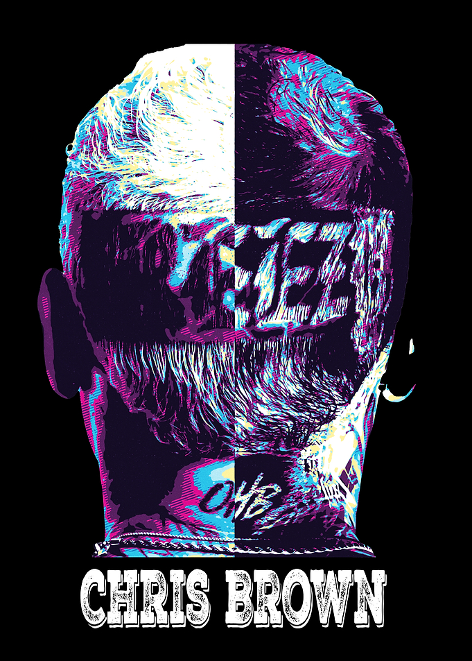 Chris Brown Portrait Pop Art