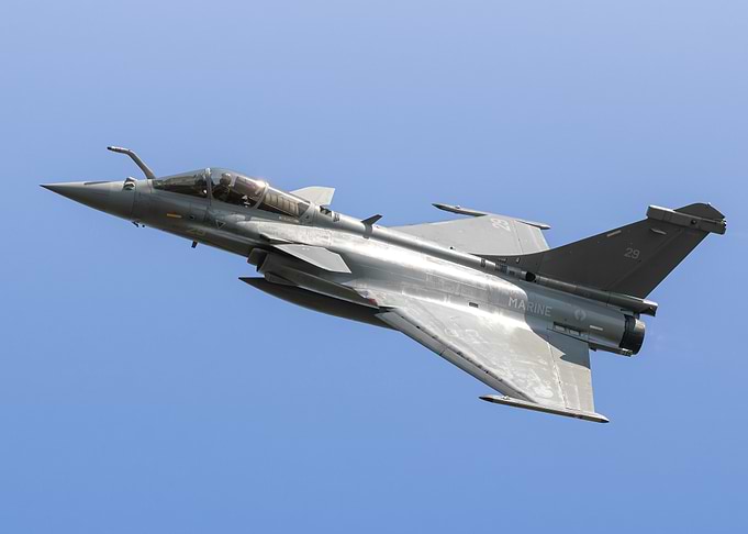 Rafale Marine reflecting the sun