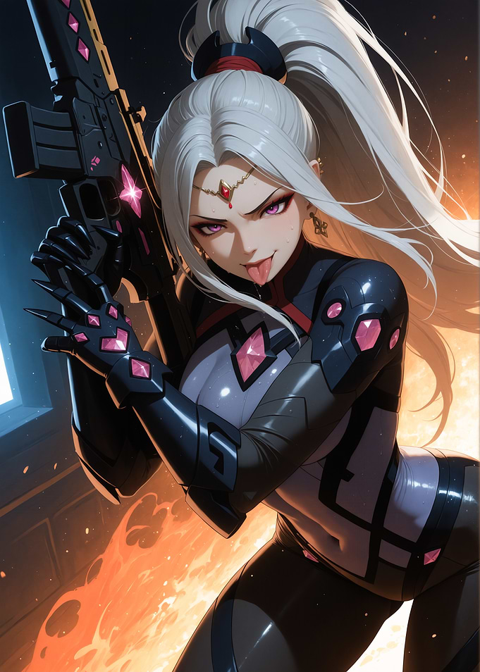 Anime Girl with Gun