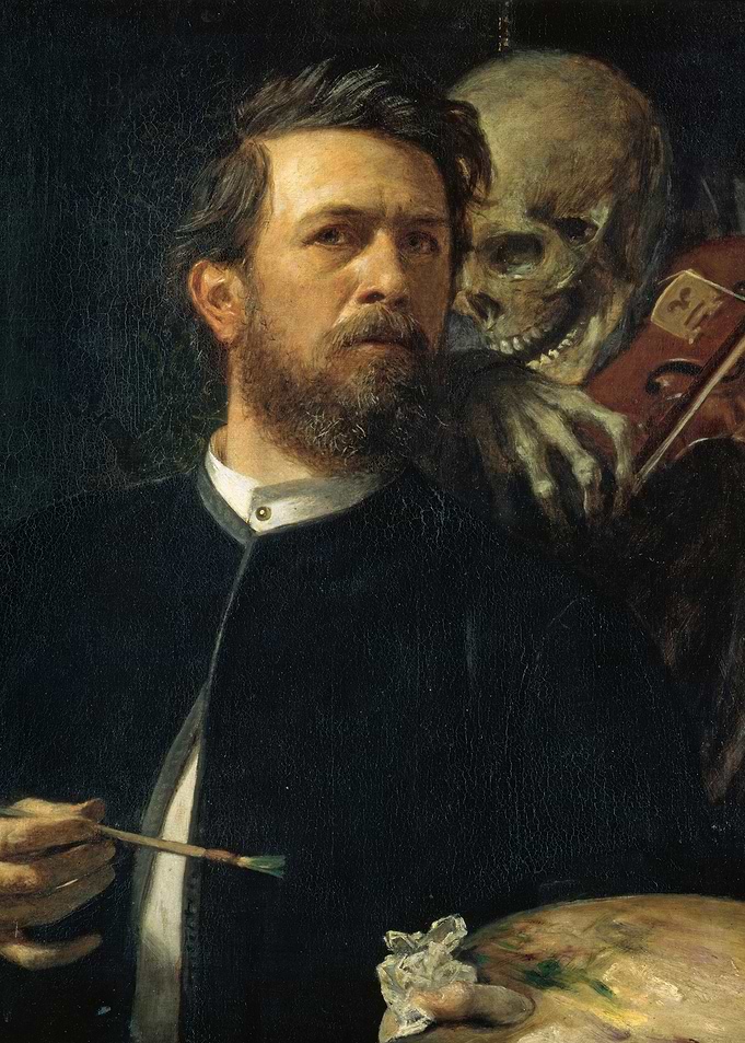 Self-Portrait with Death Playing the Fiddle