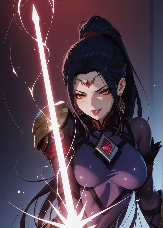 Anime Warrior with Glowing Sword