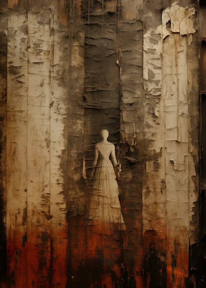 Ghostly Figure Vintage art