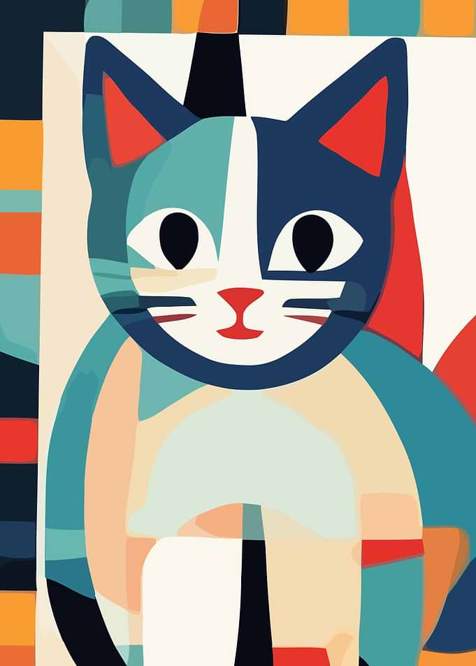 Abstract Cat Portrait