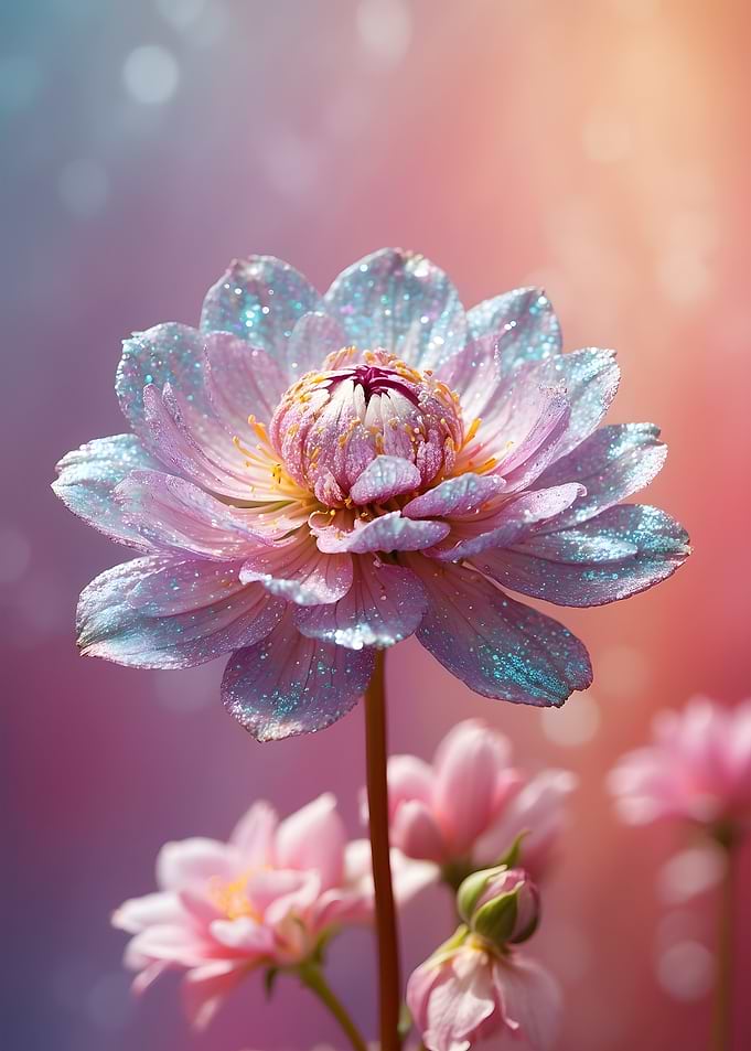 Glittering Dahlia Flower