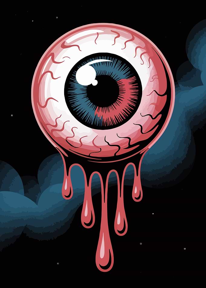 Melting Eyeball Illustration