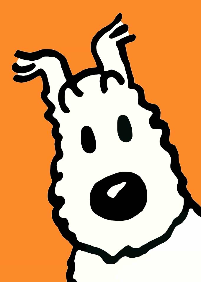 Snowy the Dog Cartoon Illustration