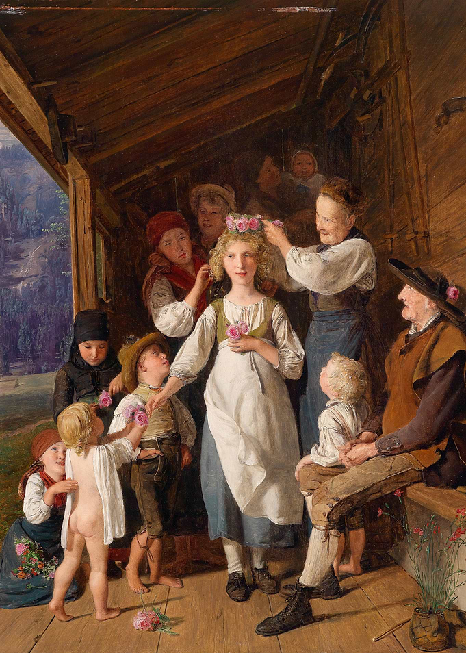Flower Crown Ceremony Painting