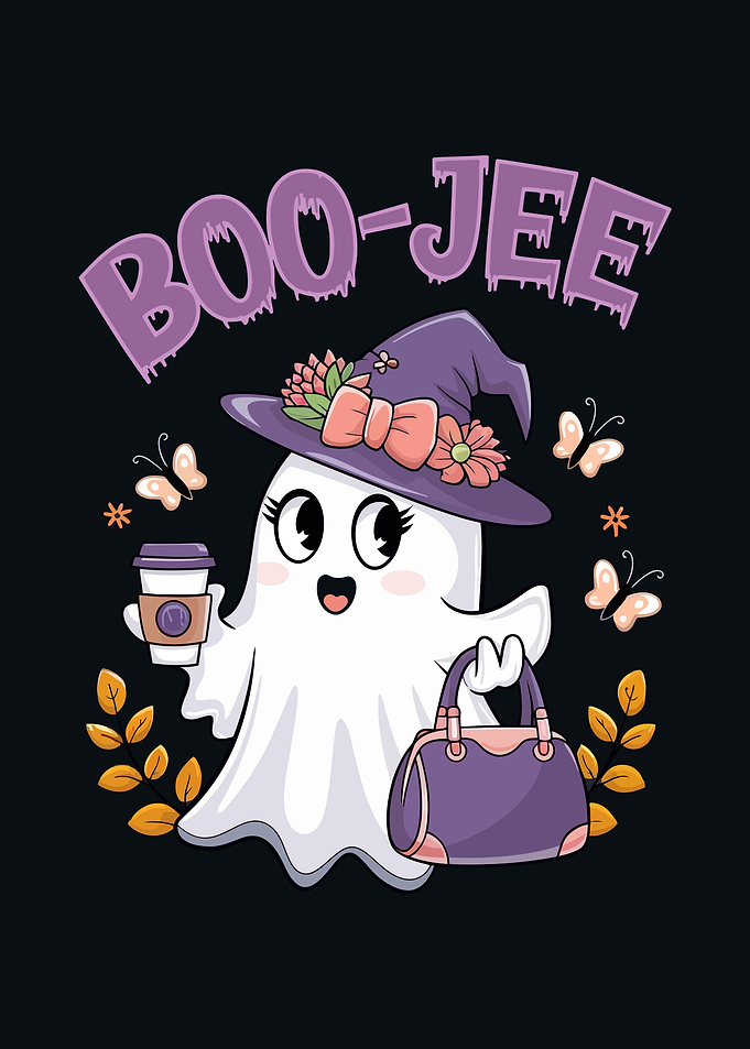 Sassy Ghost Saying Boo Jee – Halloween Humor