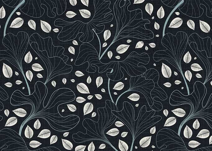 Floral Pattern on Dark Background