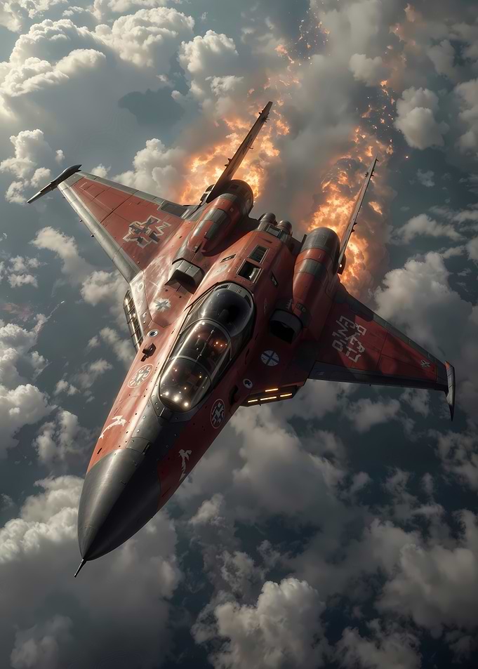 Crimson Wing - Battle-Scarred Fighter