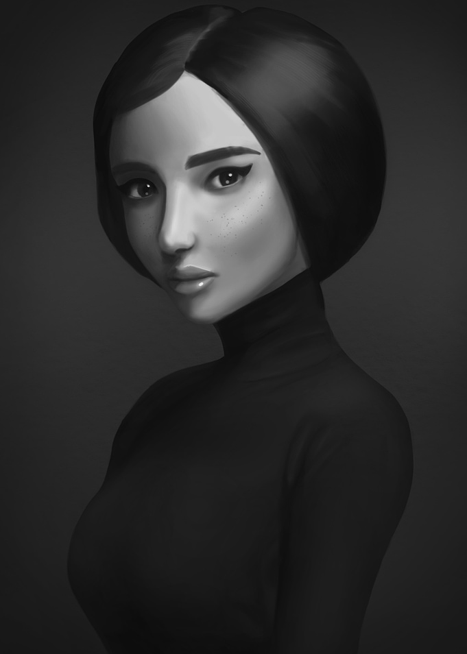 Monochrome Portrait of a Woman