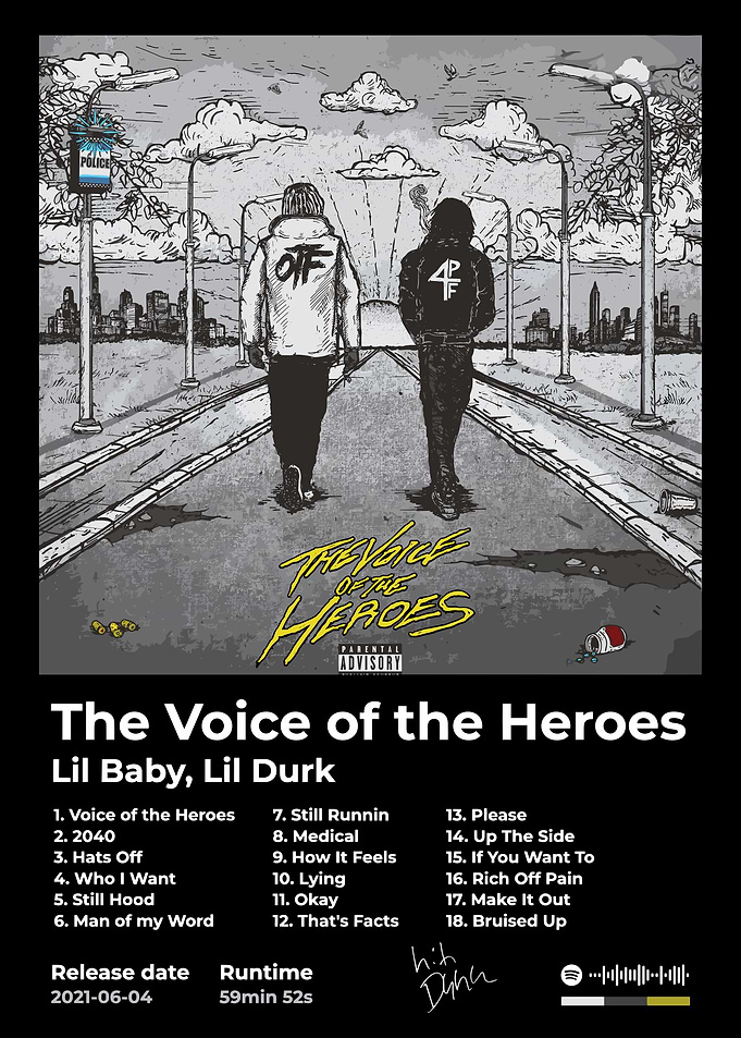 lil durk lil baby The Voice of the Heroes Album Art
