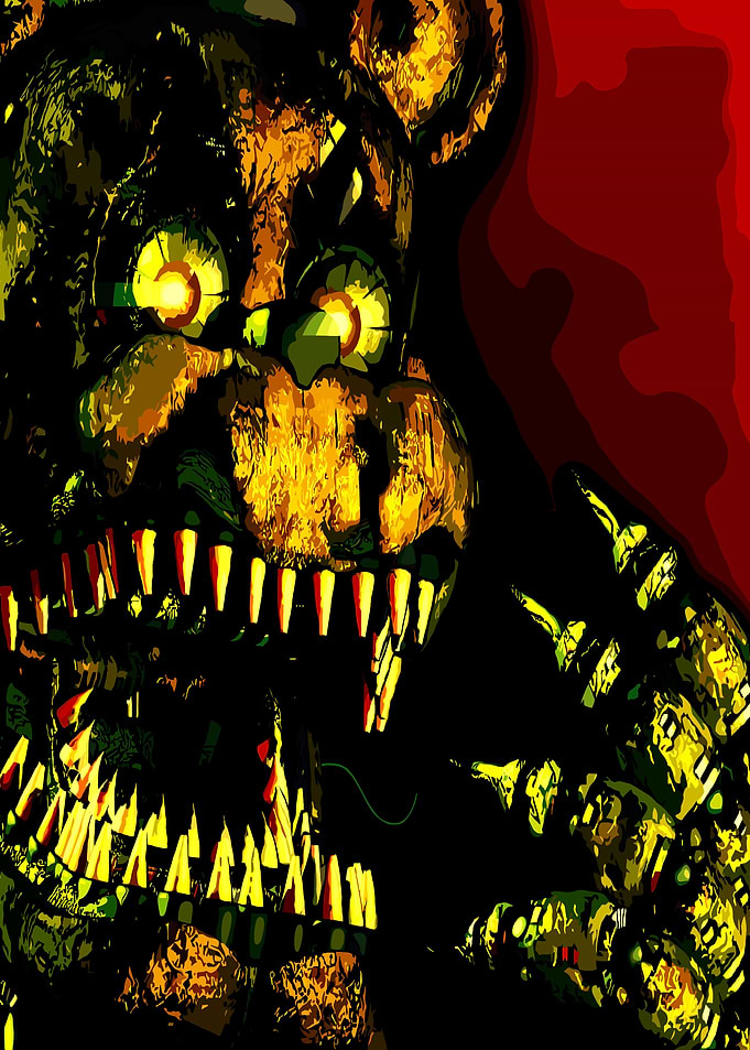 Nightmare Animatronic Character Illustration
