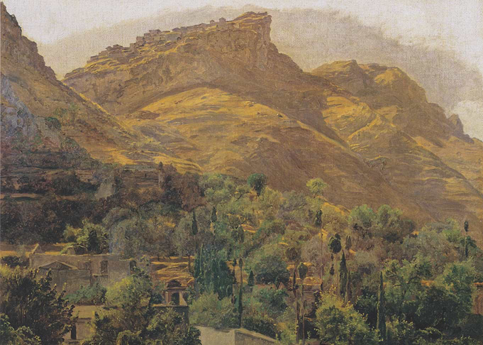 Mountain Village Landscape Painting