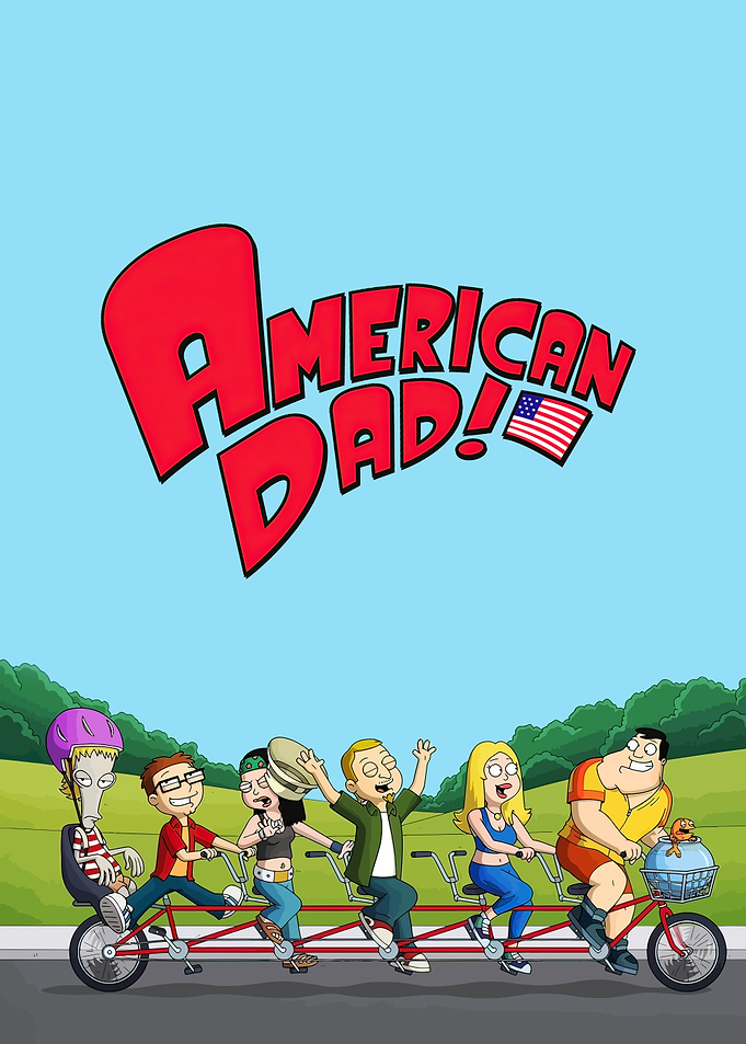 American Dad! Family on Tandem Bike