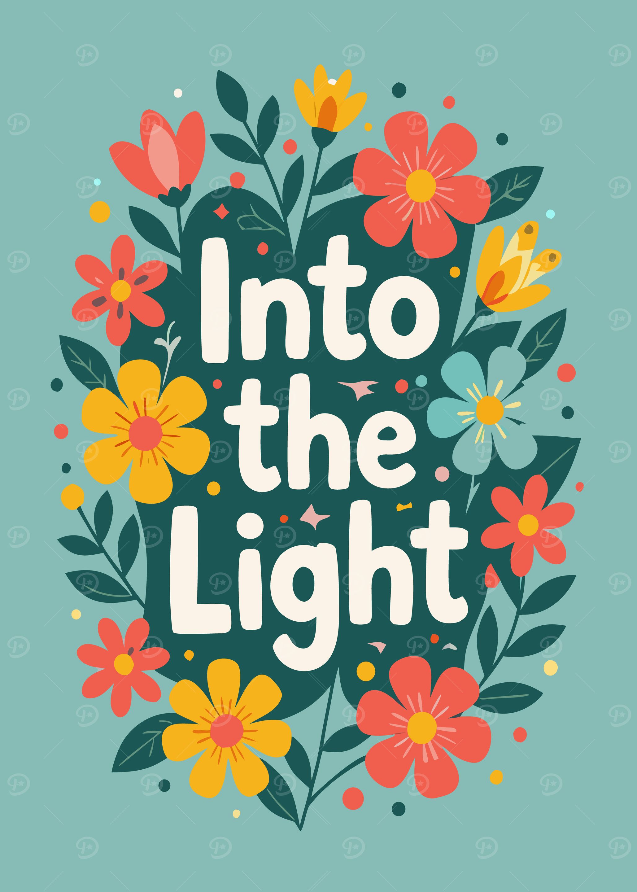 Into the Light Floral Illustration