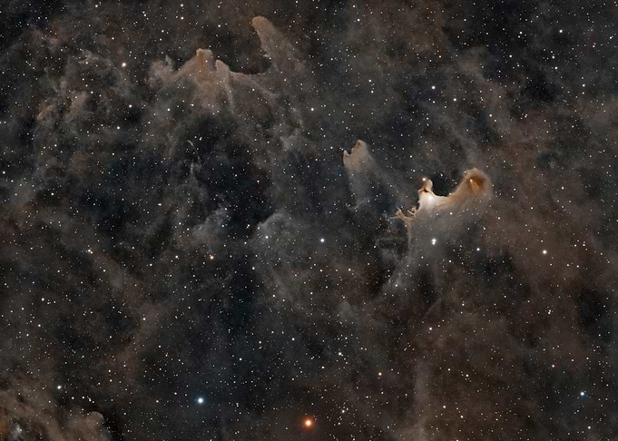 Ghost Lost in Dust - Cosmic Dust Clouds and Stars