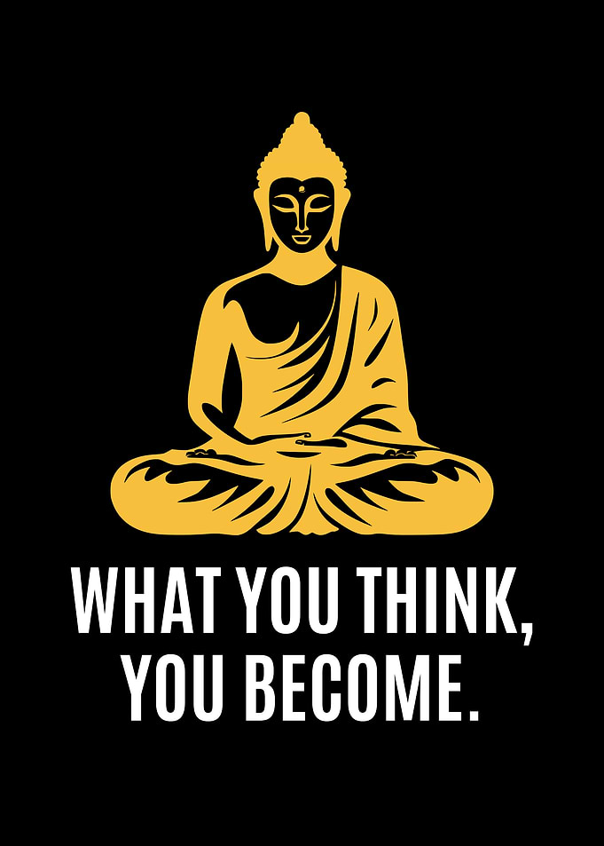 Buddha Wall Art with Inspirational Quote