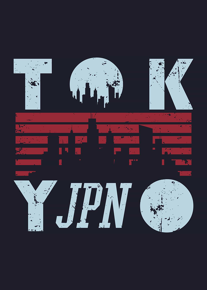 Tokyo Japan Skyline Graphic Art
