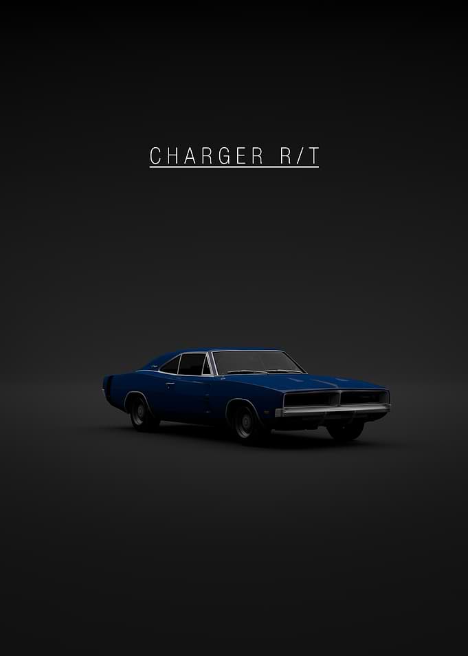 Dodge Charger RT 1969 - Blue Front