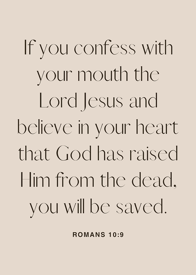 Romans 10:9 Scripture Art
