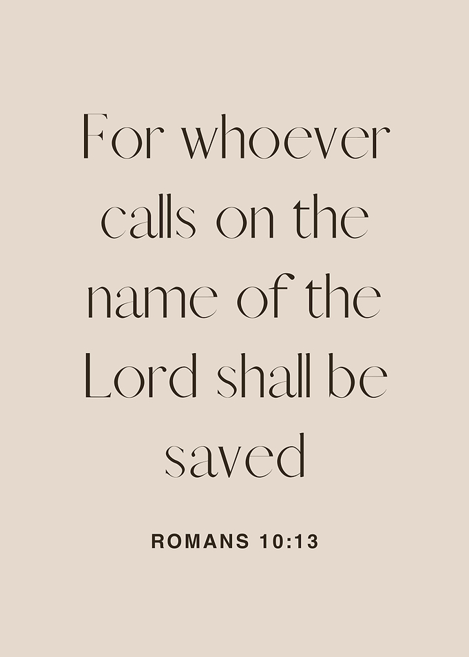 Romans 10:13 Bible Verse Art