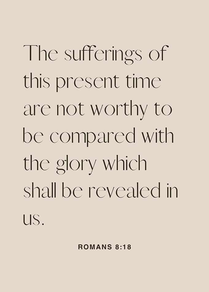 Romans 8:18 Inspirational Text Art