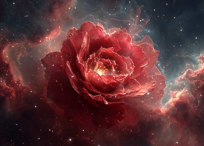 Cosmic Rose in Nebula