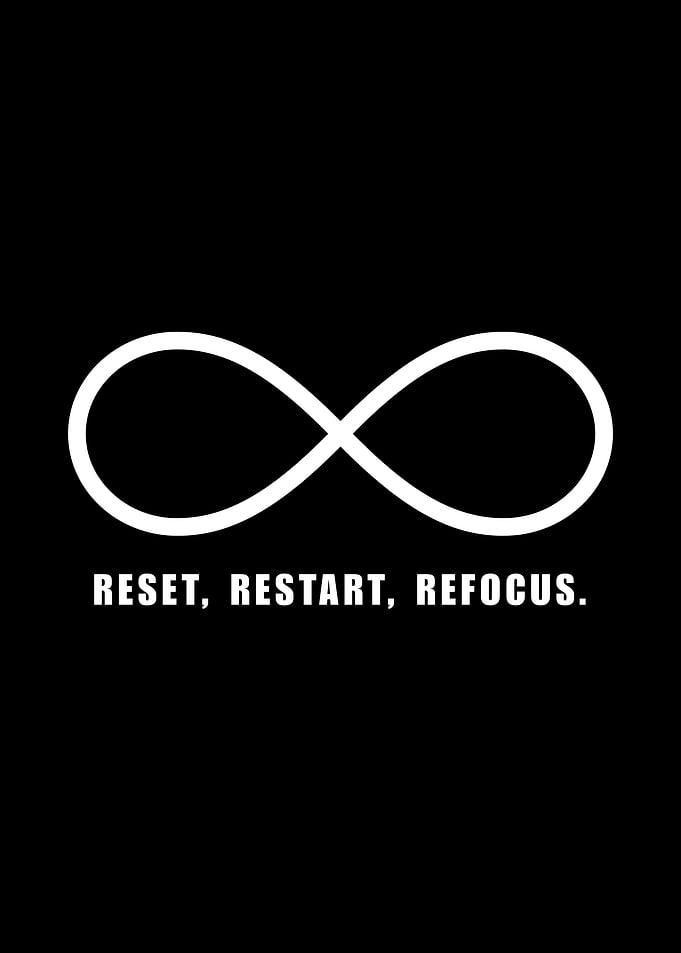 Reset, Restart, Refocus Infinity Symbol