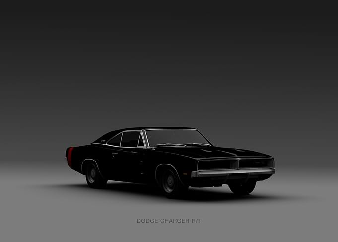 Dodge Charger RT 1969 - Black Front Landscape