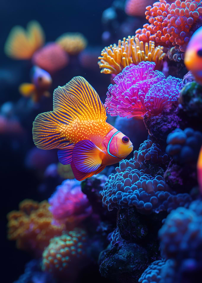 Colorful Fish in Coral Reef
