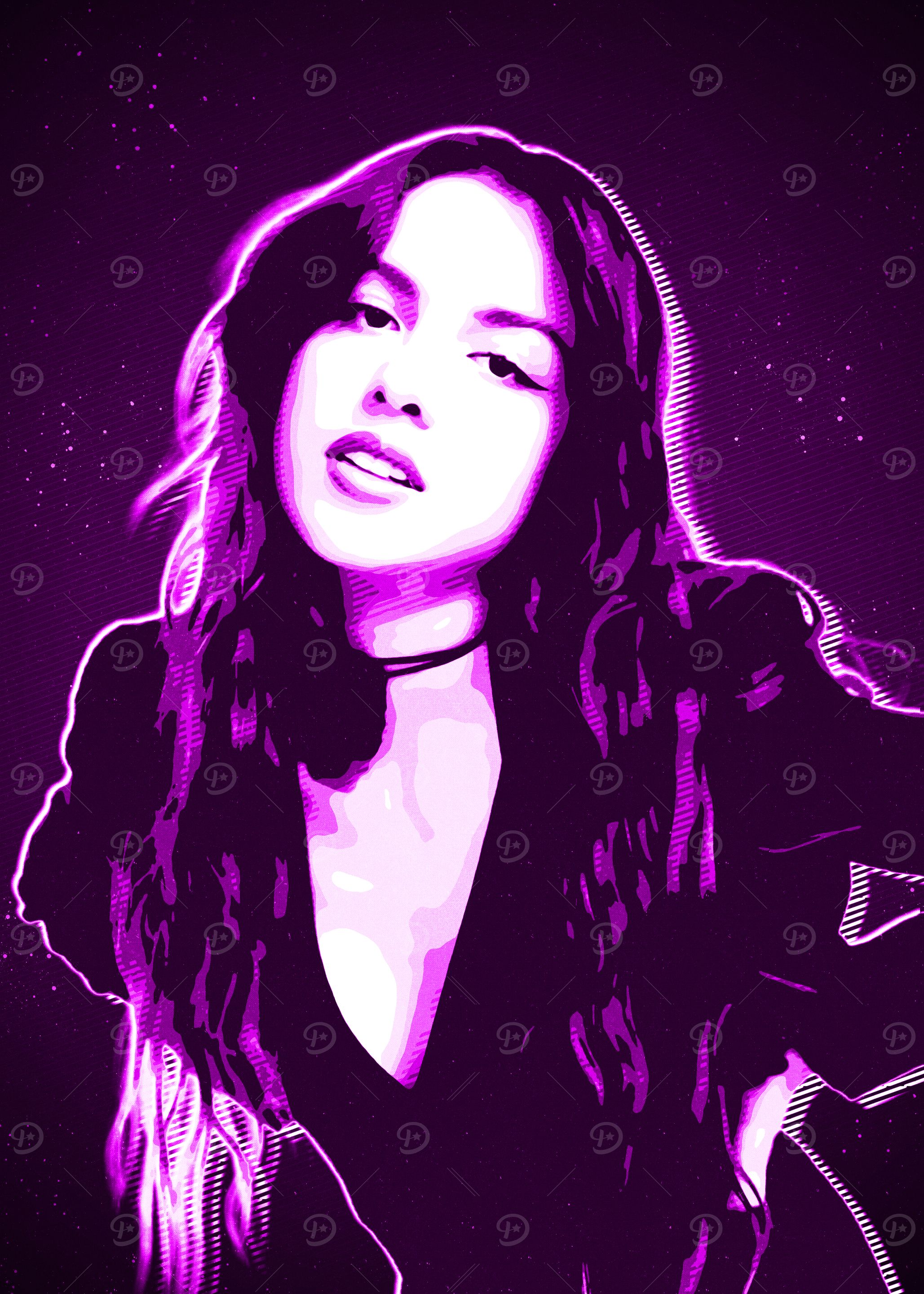 Olivia Rodrigo Purple Portrait