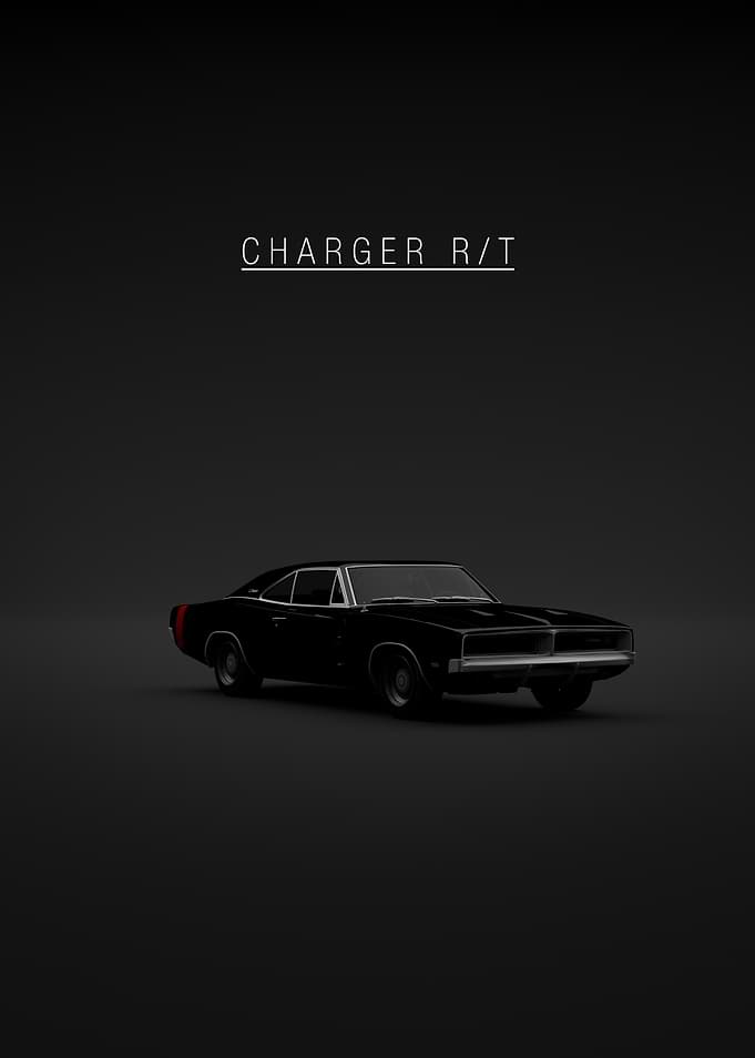 Dodge Charger RT 1969 - Black Front