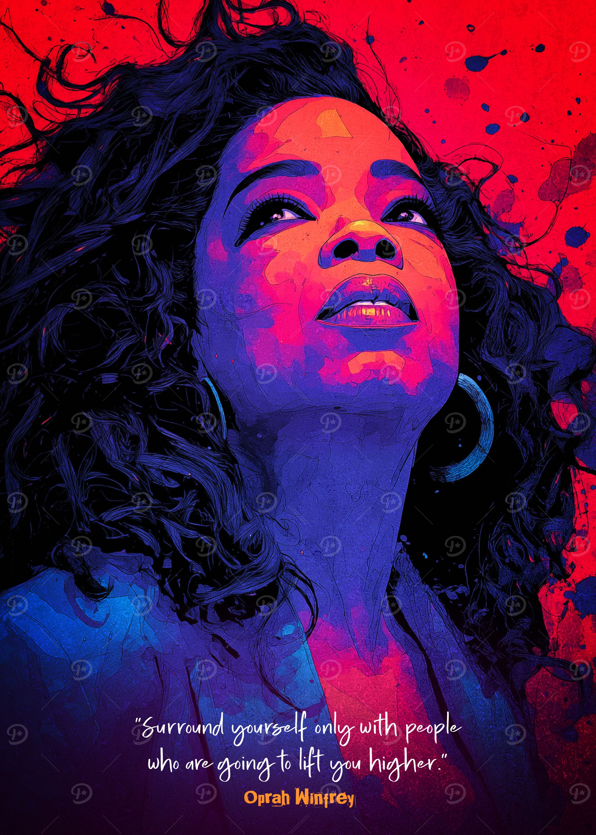 Oprah Winfrey Inspirational Quote Portrait