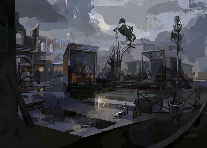 Revachol's Gritty Urban Canvas