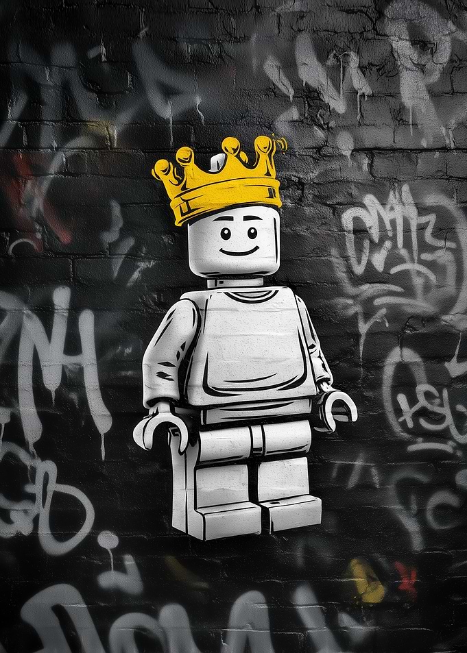 King on Graffiti Wall