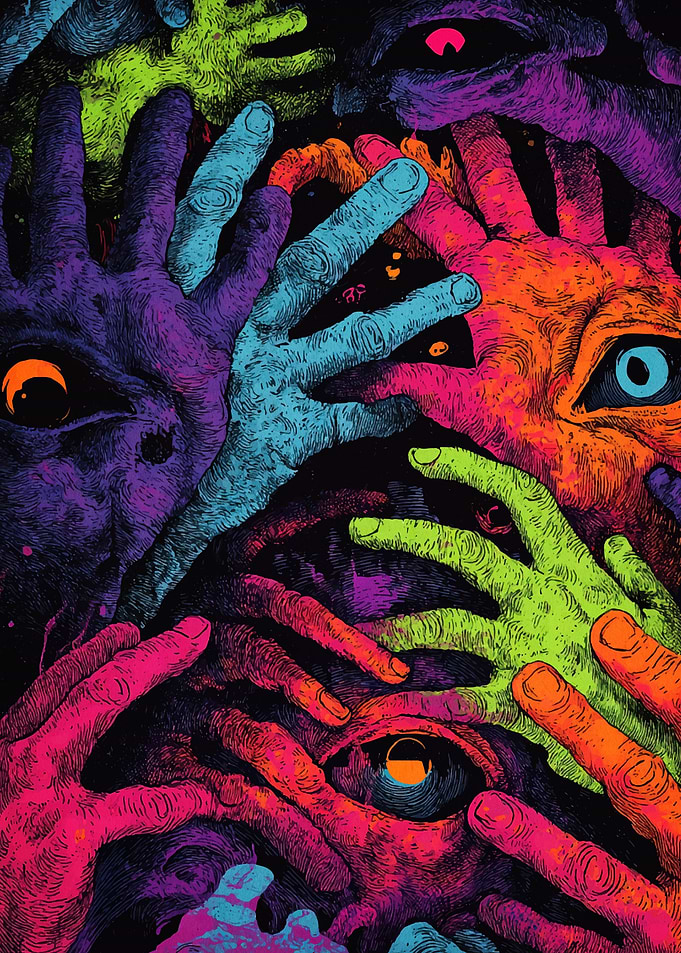 Surreal Eyes and Hands