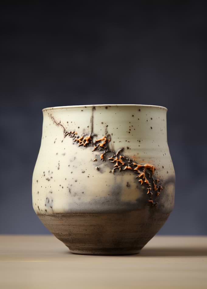 Ceramic Cup Crackled Glaze