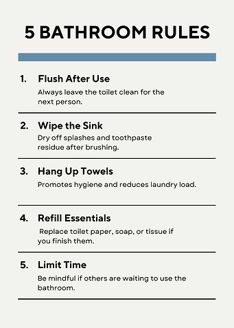 Bathroom Rules Poster