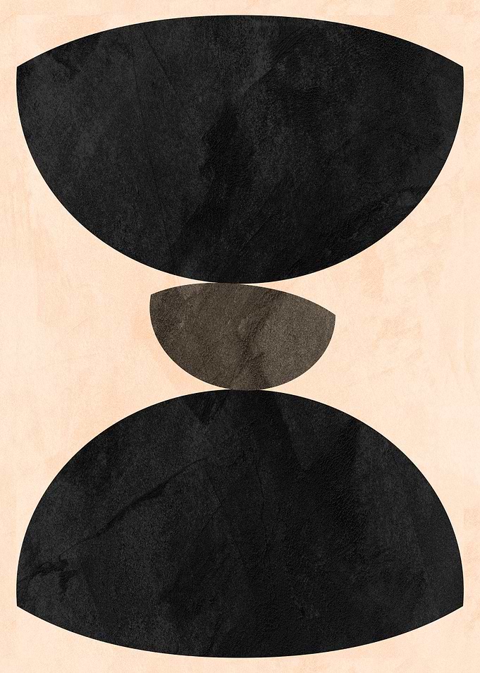 Abstract Geometric Shapes on Beige Background