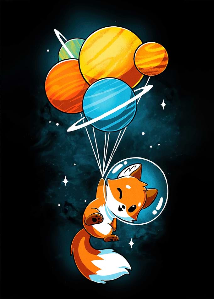 Fox Astronaut Planet Balloons