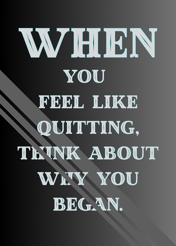Inspirational Quote on Dark Background