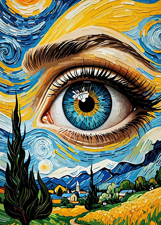 Starry Night Eye Landscape