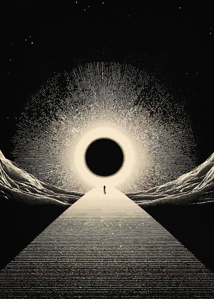 Monochrome Journey to the Eclipse